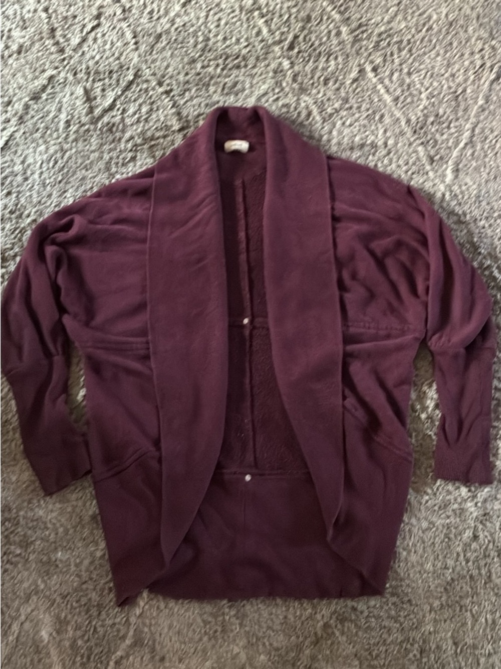 Wilfred Open-Front Draped Cardigan - Plum